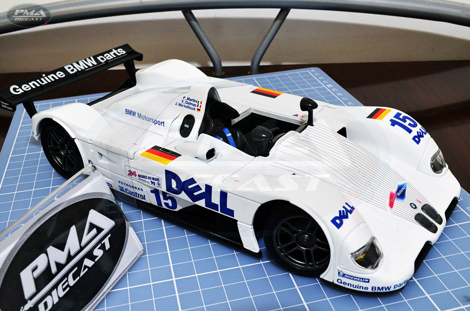 MANFRED WINKELHOCK, PIERLUIGI MARTINI, YANNICK DALMAS 1999 BMW V12 LMR 1:18